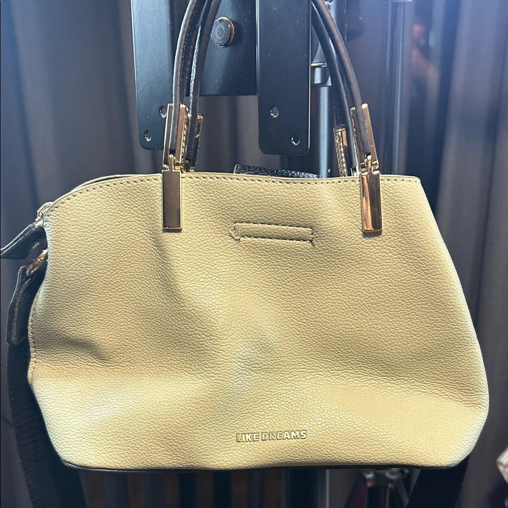 Like Dreams Cream and Brown Satchel